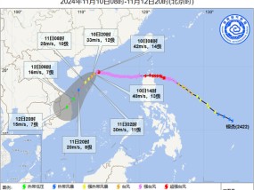 “银杏”成为11月影响海南最强台风 超强风力达16级